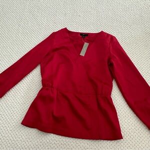 J Crew Red Blouse